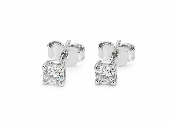 Pendientes Idee Preziose dal 1987 in Oro blanco Zircone IP.OK18B/211 - IP.OK18B/211